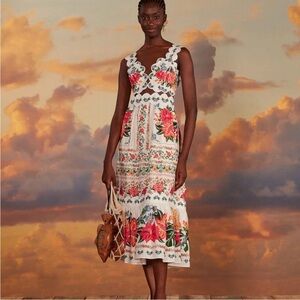 NWT Farm Rio Bloom Garden Maxi Dress XS Extra Small
